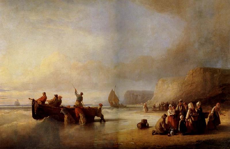 Delacroix Auguste Depart pour la peche oil painting picture